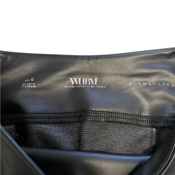 White House Black Market Runaway Leggings, Size 6, Black Faux Leather, S… - Picture 9 of 10